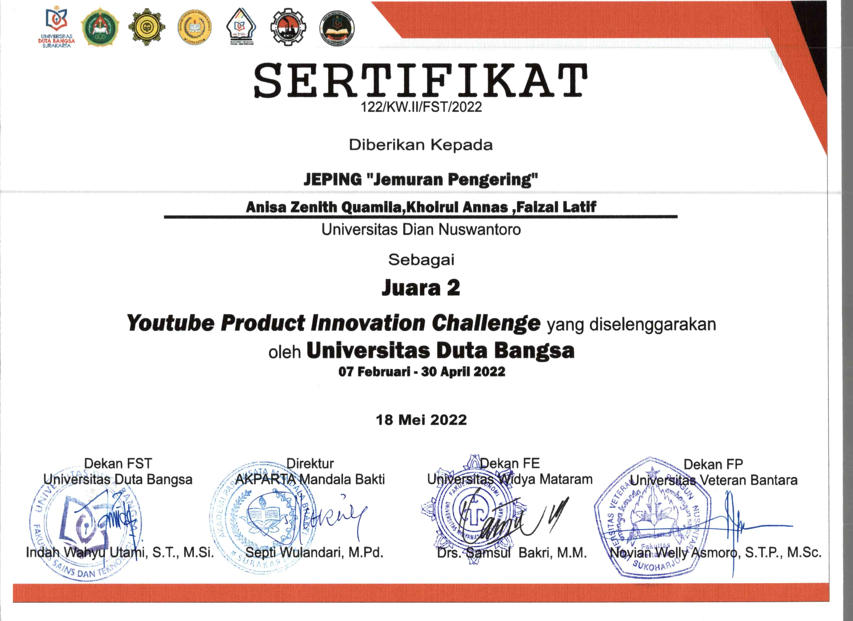 JEPING “Jemuran Pengering” - Juara 2 pada Youtube Product Innovation Challenge 