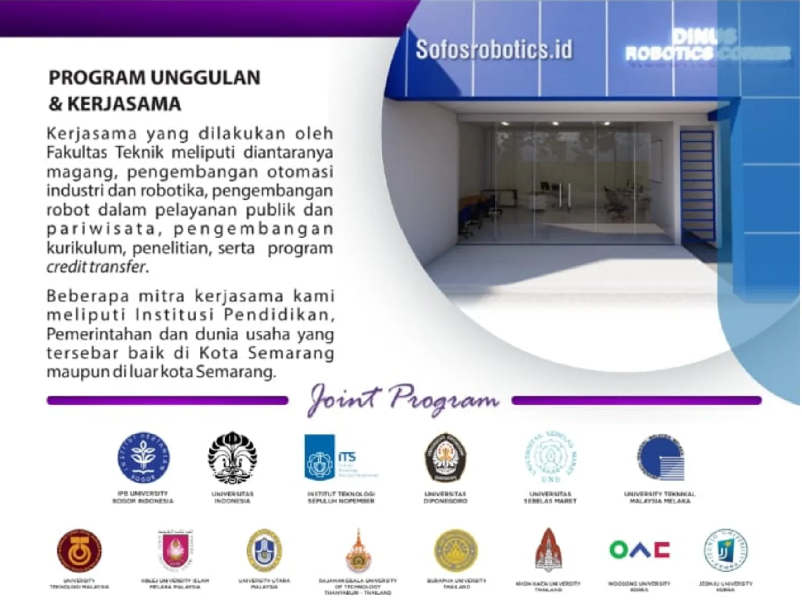 Program Unggulan Fakultas Teknik Udinus